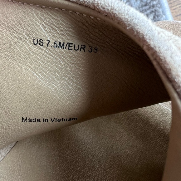 Vince Women's Brown Suede Peep-Toe Mules - Picture 6 of 8